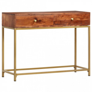 Masa consola, 100x35x76 cm, lemn masiv de acacia - V286175V