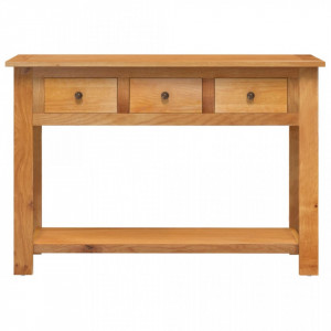 Masă consolă, 110x35x75 cm, lemn masiv de stejar - V329925V