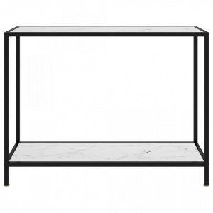 Masa consola, alb, 100 x 35 x 75 cm, sticla securizata - V322837V - Img 2