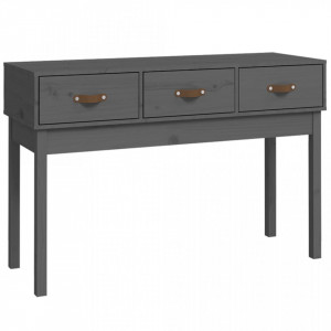 Masă consolă, gri, 114x40x75 cm, lemn masiv de pin - V821756V