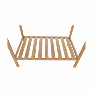 Masă cu raft, natural și alb, 82x80x49 cm - TP271361 - Img 6