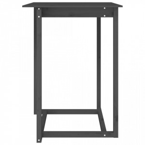 Masă de bar, gri, 80x80x110 cm, lemn masiv de pin - V822184V - Img 3