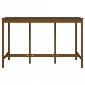 Masă de bar, maro miere, 180x80x110 cm, lemn masiv de pin - V822165V - Img 3