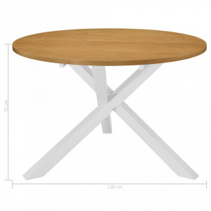 Masa de bucatarie, alb, 120 x 75 cm, MDF - V247631V - Img 4