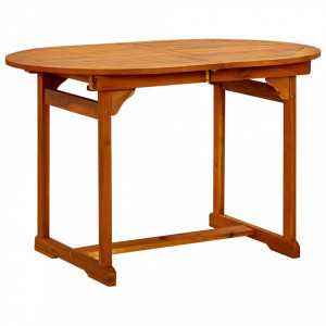 Masă de grădină, (120-170)x80x75 cm, lemn masiv de acacia - V316567V - Img 4
