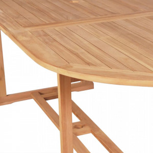 Masa de gradina, 180 x 90 x 75 cm, lemn masiv de tec - V43030V - Img 4
