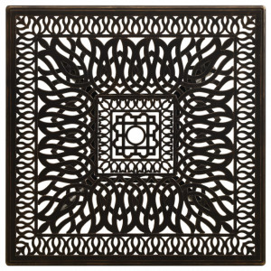 Masă de grădină, bronz, 90x90x73 cm, aluminiu turnat - V315588V - Img 3
