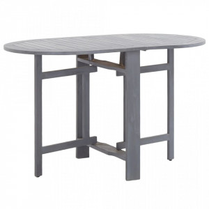 Masa de gradina, gri, 120 x 70 x 74 cm, lemn masiv de acacia - V46325V