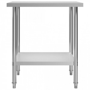 Masa de lucru bucatarie, 80 x 60 x 85 cm, otel inoxidabil - V51186V - Img 3