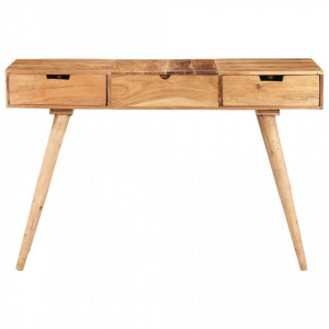 Masă de toaletă cu oglindă, 112x45x76 cm, lemn masiv acacia - V323590V - Img 3