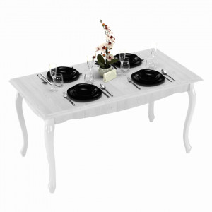 Masă dining, pin alb, 146x76 cm - TP264746 - Img 9