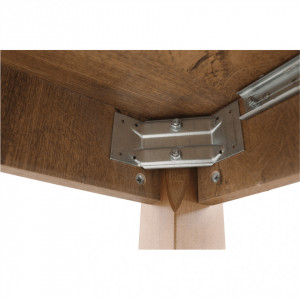 Masă extensibilă pentru dining,culoarea stejar închis, 160-203x90 cm - TP86191 - Img 5