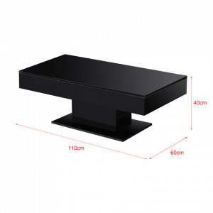 Masuta cafea cu blat mobil negru extra lucios - P71374742 - Img 4