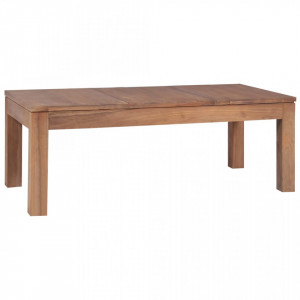 Masuta de cafea, 110x60x40 cm, lemn de tec cu finisaj natural - V246955V - Img 3