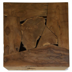 Masuta de cafea, 50 x 50 x 35 cm, lemn de tec natural, maro - V244557V - Img 4