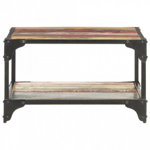 Masuta de cafea, 60 x 60 x 35 cm, lemn masiv reciclat - V321795V - Img 3