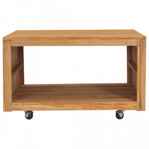 Masuta de cafea, 80 x 80 x 40 cm, lemn masiv de tec - V288896V - Img 3