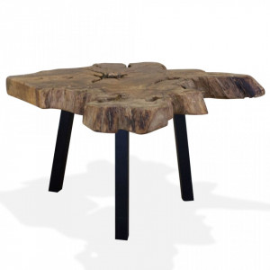 Masuta de cafea din lemn de tec natural, 80 x 70 x 38 cm - V244550V - Img 2