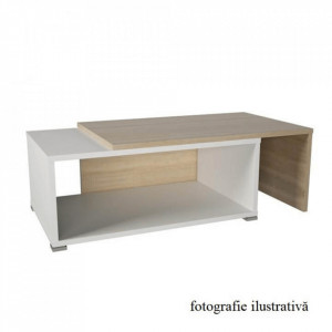 Măsuţă de cafea extensibilă, negru/alb - TP130597 - Img 4