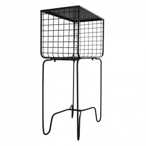 Măsuţă metalică, neagră, 40x22x68 cm - TP285301 - Img 12