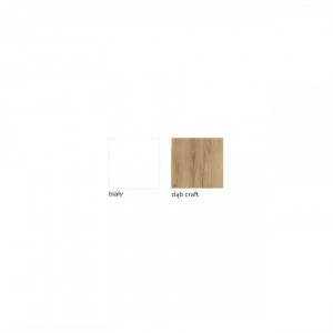 MBCO2 - Comoda 80 cm, cu 3 sertare pentru dormitor, living, dining: Alb-Stejar - Img 2