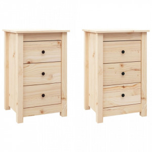 Noptiere, 2 buc., 40x35x61,5 cm, lemn masiv de pin - V813700V