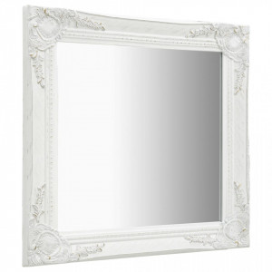 Oglinda de perete in stil baroc, alb, 60 x 60 cm - V320332V - Img 2