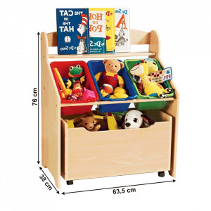 Organizator de jucării, natural și multicolor - TP299194 - Img 2