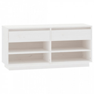 Pantofar, alb, 110x34x52 cm, lemn masiv de pin - V814445V