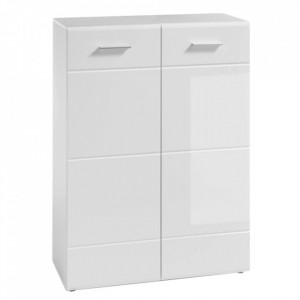 Pantofar, alb lucios, 90x40x122 cm - TP239488 - Img 7