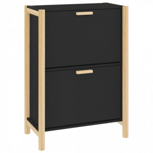 Pantofar, negru, 57,5x33x80 cm, lemn prelucrat - V345685V