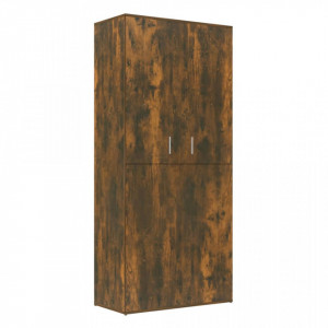 Pantofar, stejar fumuriu, 80x39x178 cm, lemn prelucrat - V815531V - Img 1