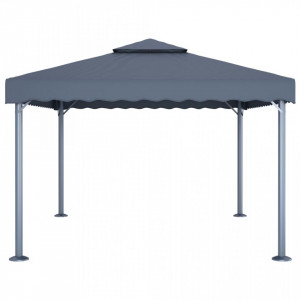 Pavilion cu perdele& lumini LED,antracit,400x300cm aluminiu - V3070352V - Img 4