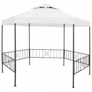 Pavilion de grădină, alb, 323 x 275 x 265 cm, 180 g/m² - V312233V - Img 2