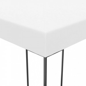 Pavilion de grădină, alb, 4x3x2,7 cm, oțel vopsit electrostatic - V47956V - Img 4