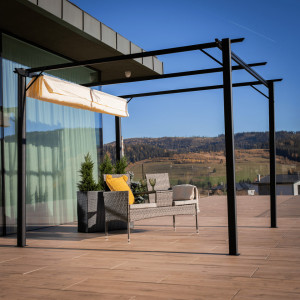 Pergola cu acoperiş glisant, aluminiu, 290x290x215 cm - TP297576 - Img 12