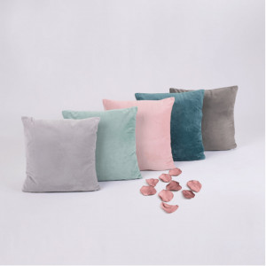 Pernă, material textil de catifea mentă, 45x45 cm - TP238745 - Img 5