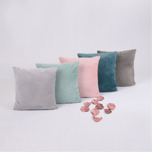 Pernă, material textil de catifea mentă, 60x60 cm - TP238768 - Img 13