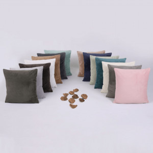 Pernă, material textil de catifea petrol, 45x45 cm - TP238762 - Img 7