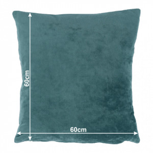 Pernă, material textil de catifea petrol, 60x60 cm - TP239005 - Img 5