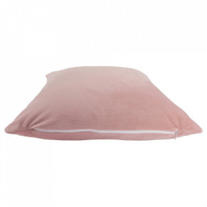Pernă, material textil de catifea roz pudră, 60x60 cm - TP239017 - Img 9