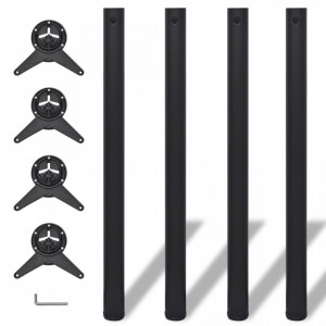 Picioare de masa cu inaltime reglabila, 870 mm, negru, 4 buc - V242140V - Img 1