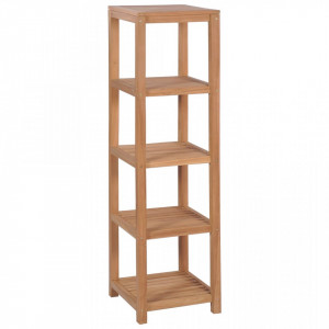 Raft depozitare baie, 4 niveluri, 42x42x165 cm, lemn tec masiv - V246500V