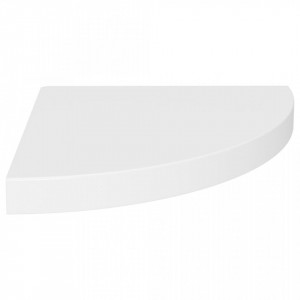 Rafturi colt de perete, 2 buc., alb, 35x35x3,8 cm, MDF - V323917V - Img 4