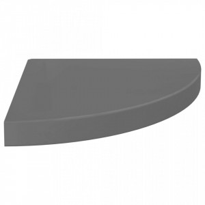 Rafturi colt perete, 2 buc., gri extralucios, 35x35x3,8 cm, MDF - V323914V - Img 4