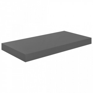 Rafturi de perete, 4 buc., gri extralucios, 50x23x3,8 cm, MDF - V323789V - Img 4