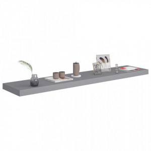 Rafturi de perete suspendate, 2 buc., gri, 120x23,5x3,8 cm, MDF - V323863V - Img 3