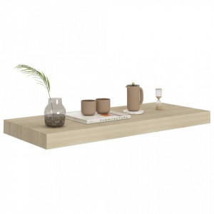 Rafturi de perete suspendate, 4 buc., stejar 60x23,5x3,8 cm MDF - V323876V - Img 3