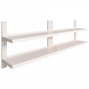 Rafturi suspendate 2 niveluri 2 buc. 240x30 cm otel inoxidabil - V3055900V - Img 2