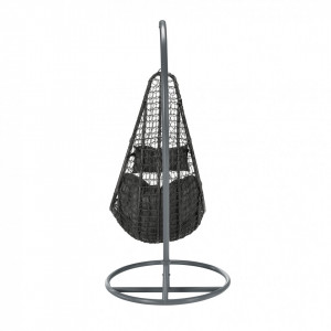 Scaun balansoar suspendabil, leagăn agăţat, gri, 105x105x195 cm - TP286353 - Img 19
